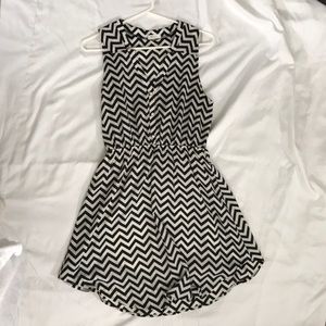Black and white geometric dress